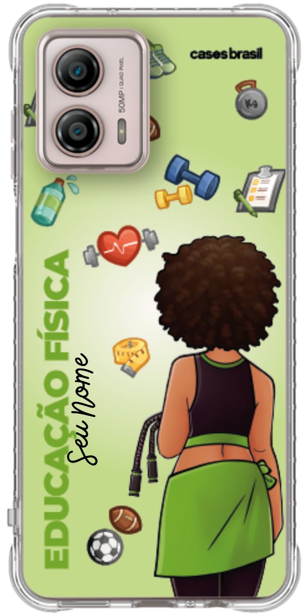 Capinha para celular Educação Física - Boneca Profissão Com Fundo
