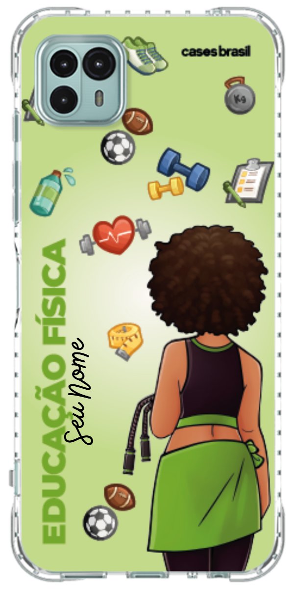 Capinha para celular Educação Física - Boneca Profissão Com Fundo