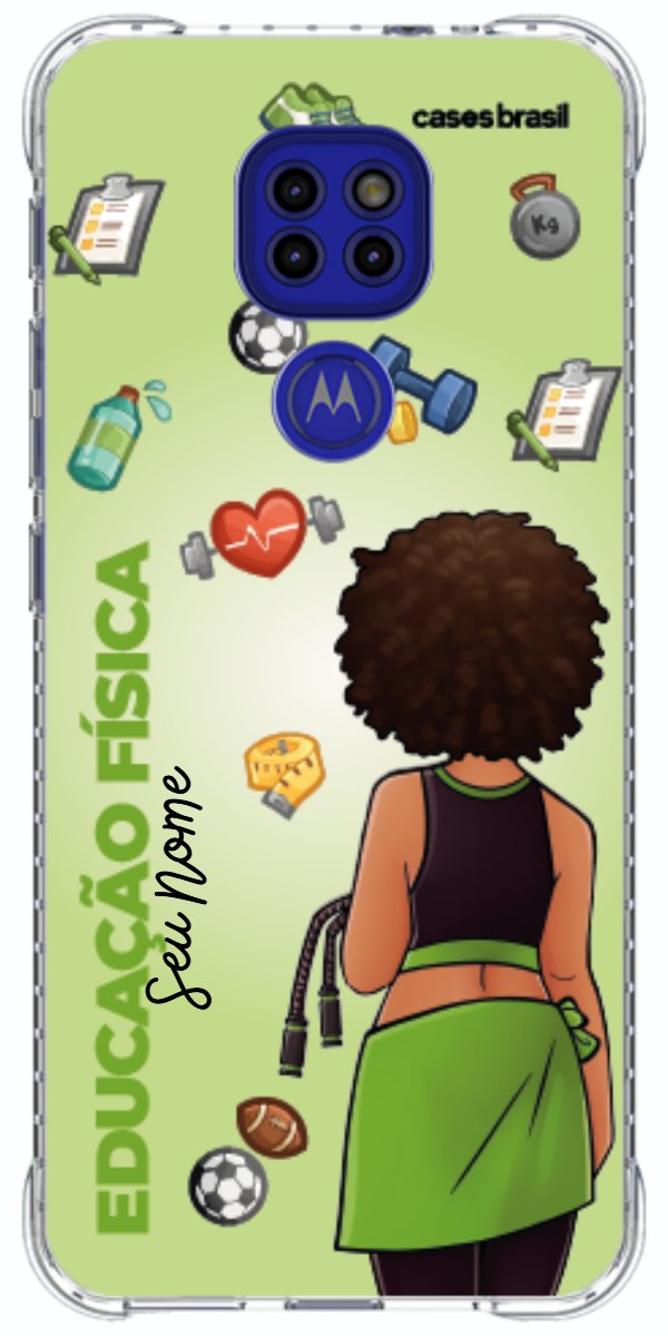 Capinha para celular Educação Física - Boneca Profissão Com Fundo