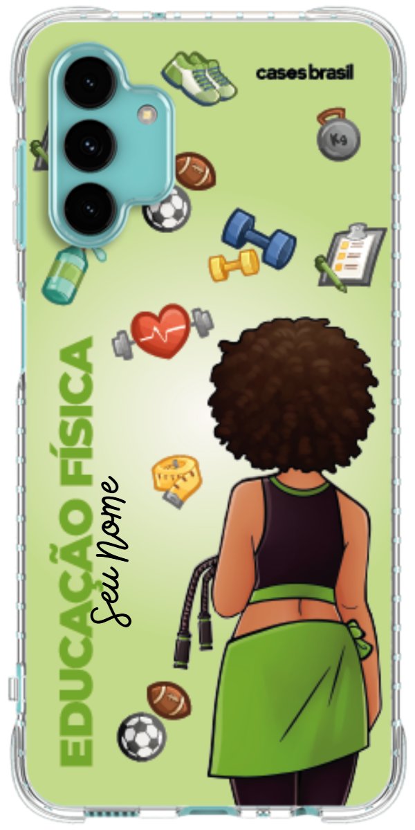 Capinha para celular Educação Física - Boneca Profissão Com Fundo
