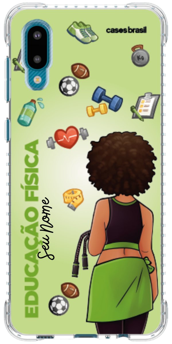 Capinha para celular Educação Física - Boneca Profissão Com Fundo