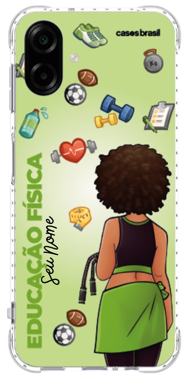Capinha para celular Educação Física - Boneca Profissão Com Fundo