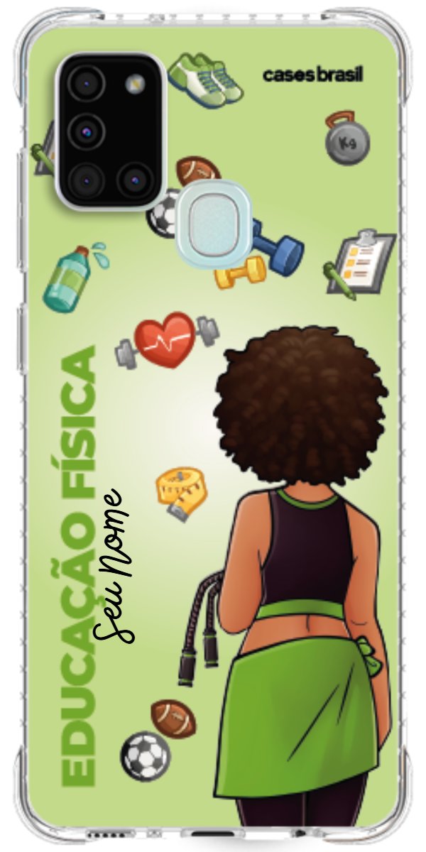 Capinha para celular Educação Física - Boneca Profissão Com Fundo