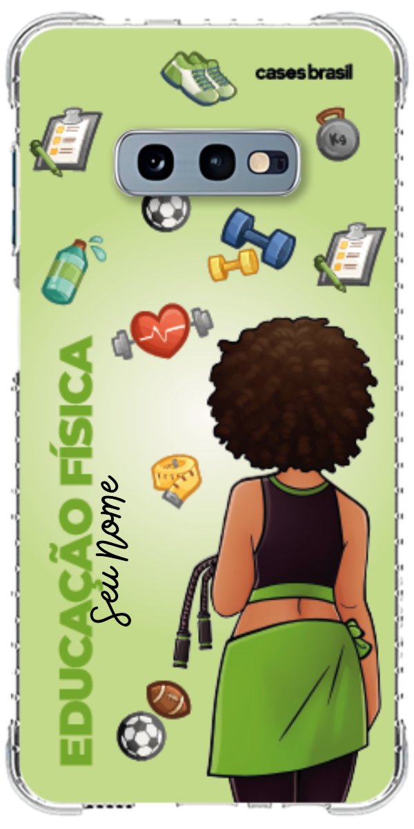 Capinha para celular Educação Física - Boneca Profissão Com Fundo