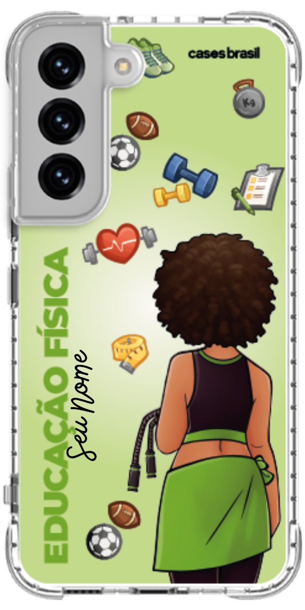 Capinha para celular Educação Física - Boneca Profissão Com Fundo