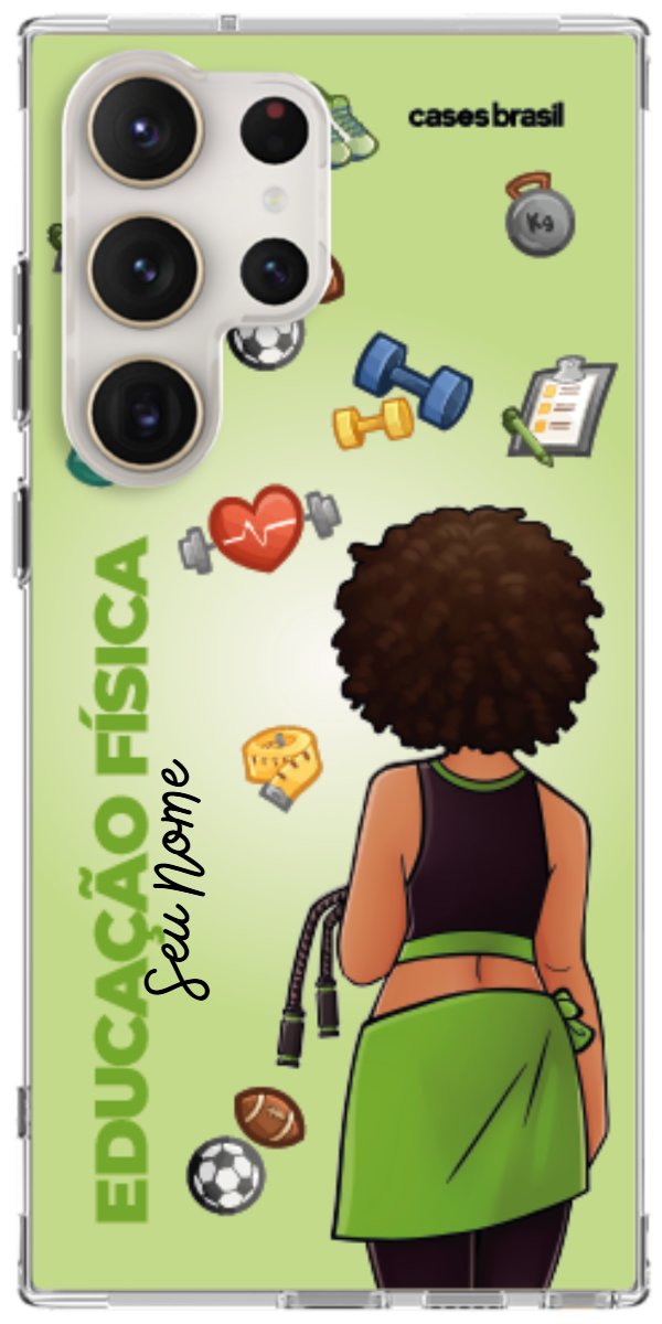 Capinha para celular Educação Física - Boneca Profissão Com Fundo