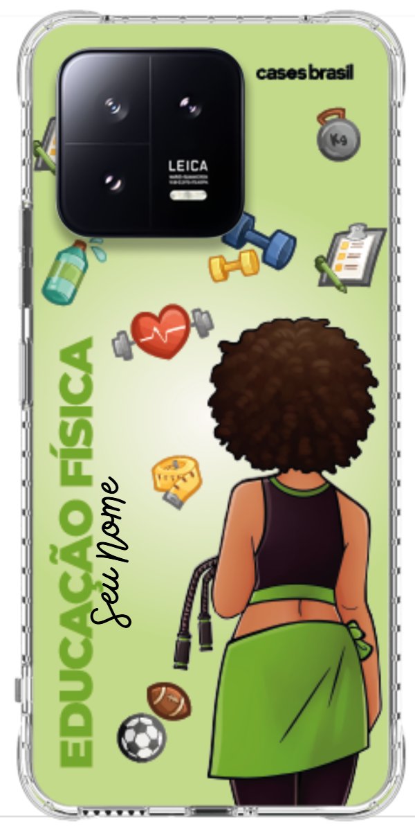 Capinha para celular Educação Física - Boneca Profissão Com Fundo