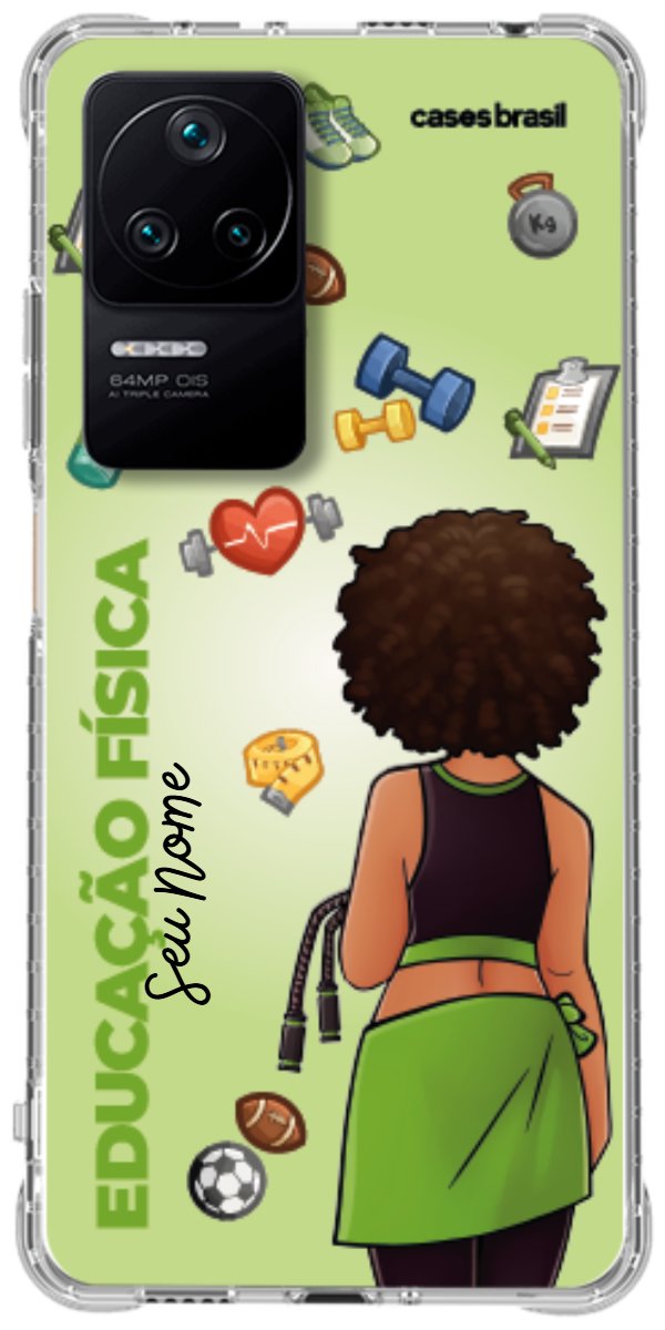 Capinha para celular Educação Física - Boneca Profissão Com Fundo