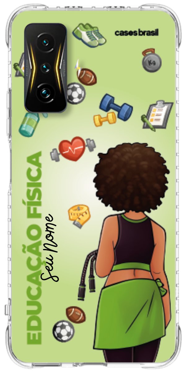 Capinha para celular Educação Física - Boneca Profissão Com Fundo