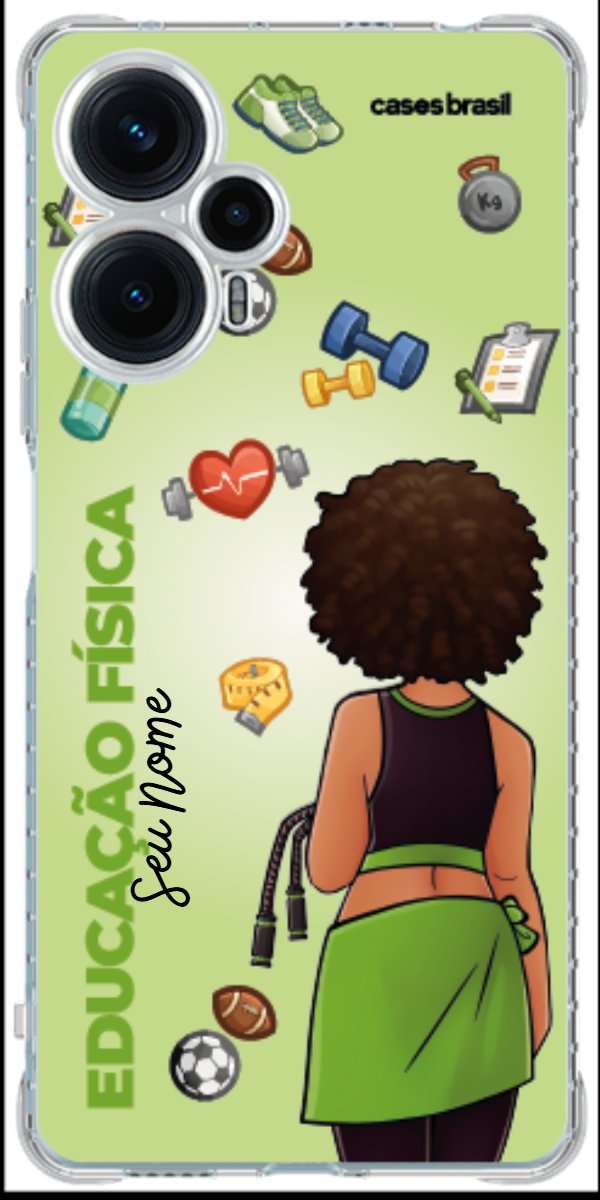 Capinha para celular Educação Física - Boneca Profissão Com Fundo