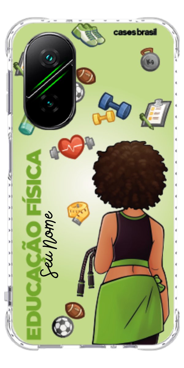 Capinha para celular Educação Física - Boneca Profissão Com Fundo