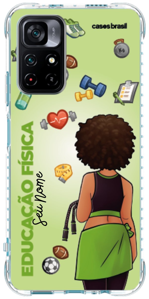 Capinha para celular Educação Física - Boneca Profissão Com Fundo