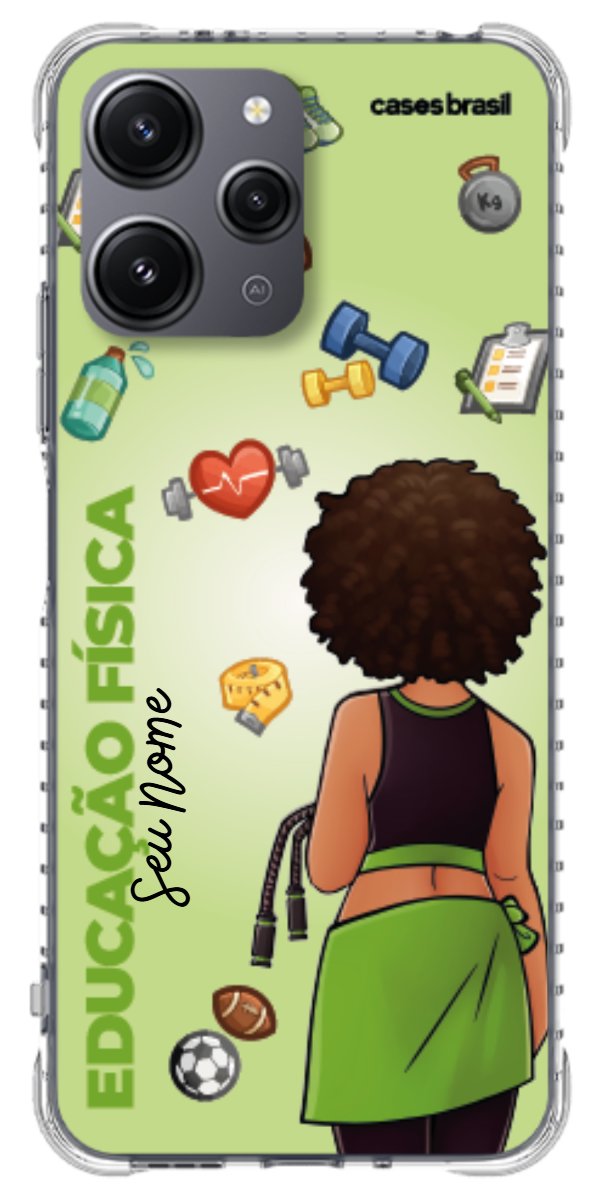 Capinha para celular Educação Física - Boneca Profissão Com Fundo