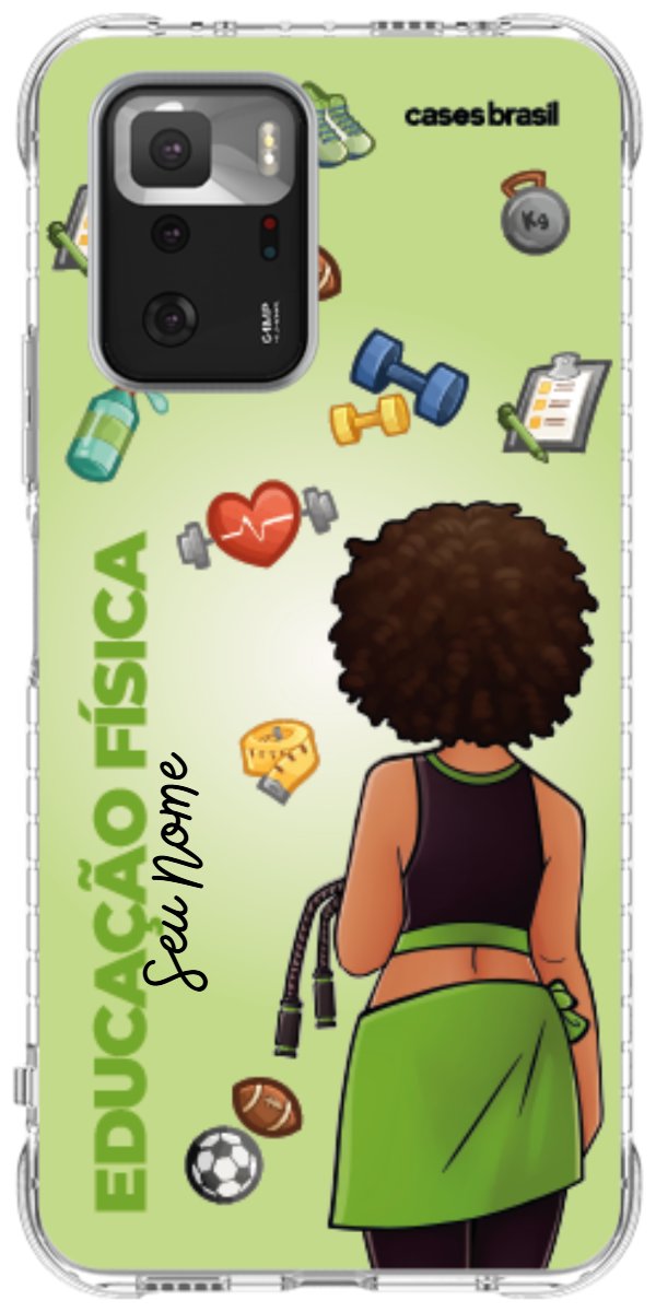 Capinha para celular Educação Física - Boneca Profissão Com Fundo