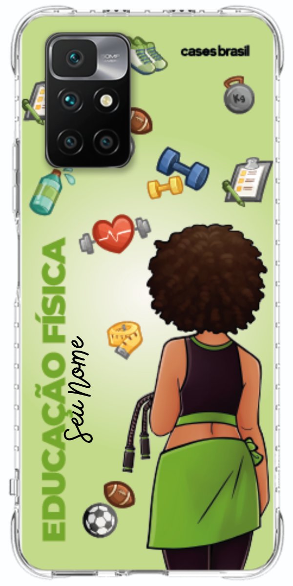 Capinha para celular Educação Física - Boneca Profissão Com Fundo