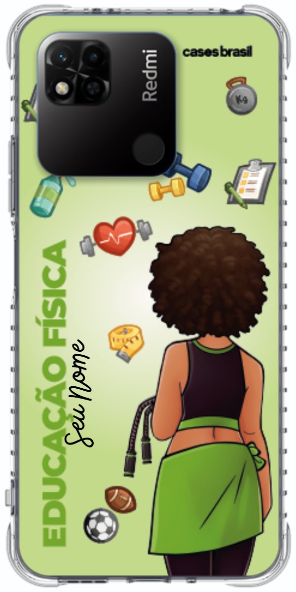Capinha para celular Educação Física - Boneca Profissão Com Fundo