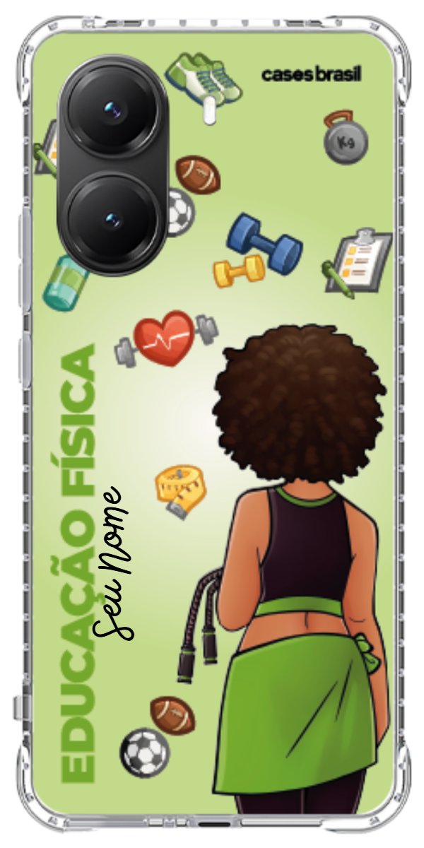Capinha para celular Educação Física - Boneca Profissão Com Fundo