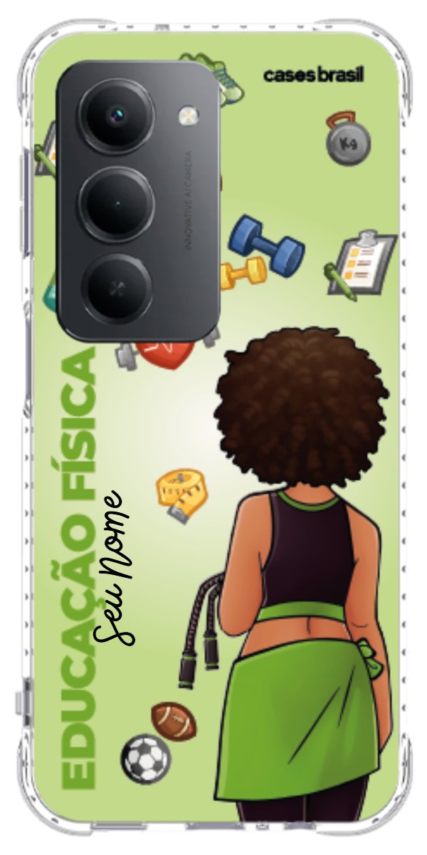 Capinha para celular Educação Física - Boneca Profissão Com Fundo