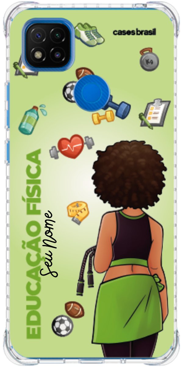 Capinha para celular Educação Física - Boneca Profissão Com Fundo