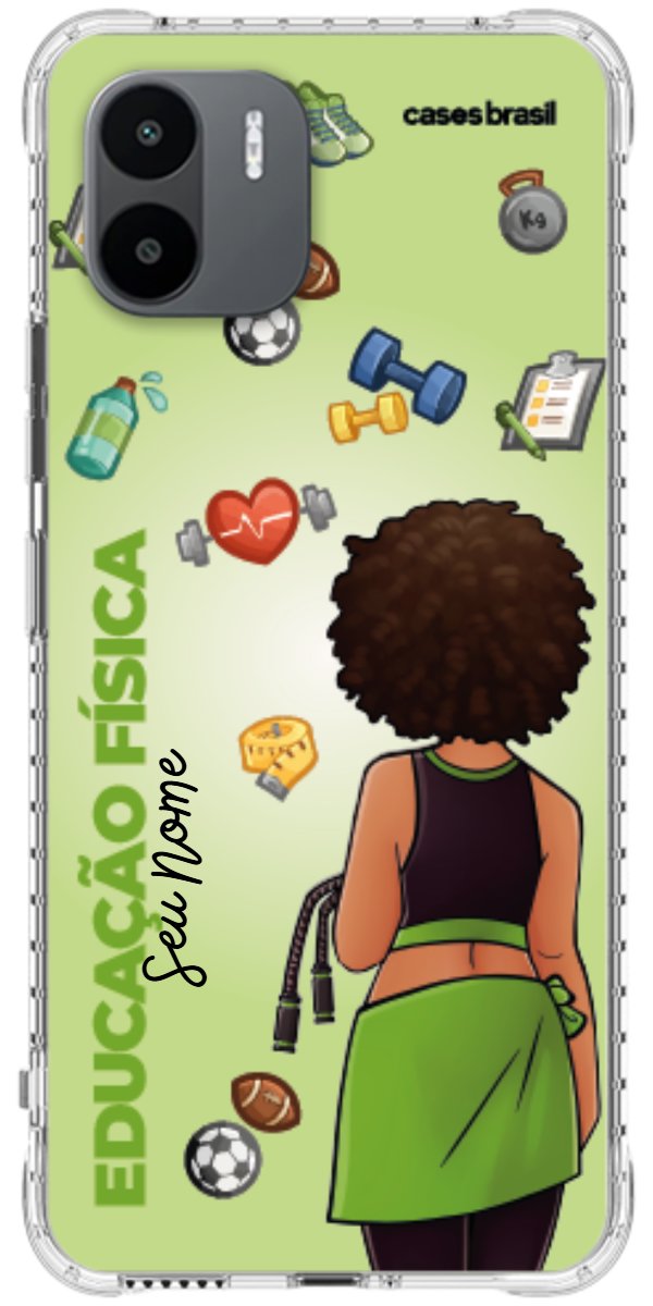 Capinha para celular Educação Física - Boneca Profissão Com Fundo