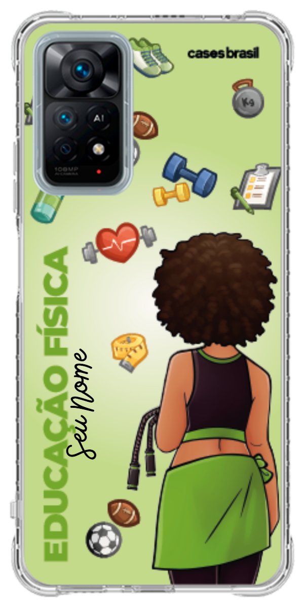 Capinha para celular Educação Física - Boneca Profissão Com Fundo