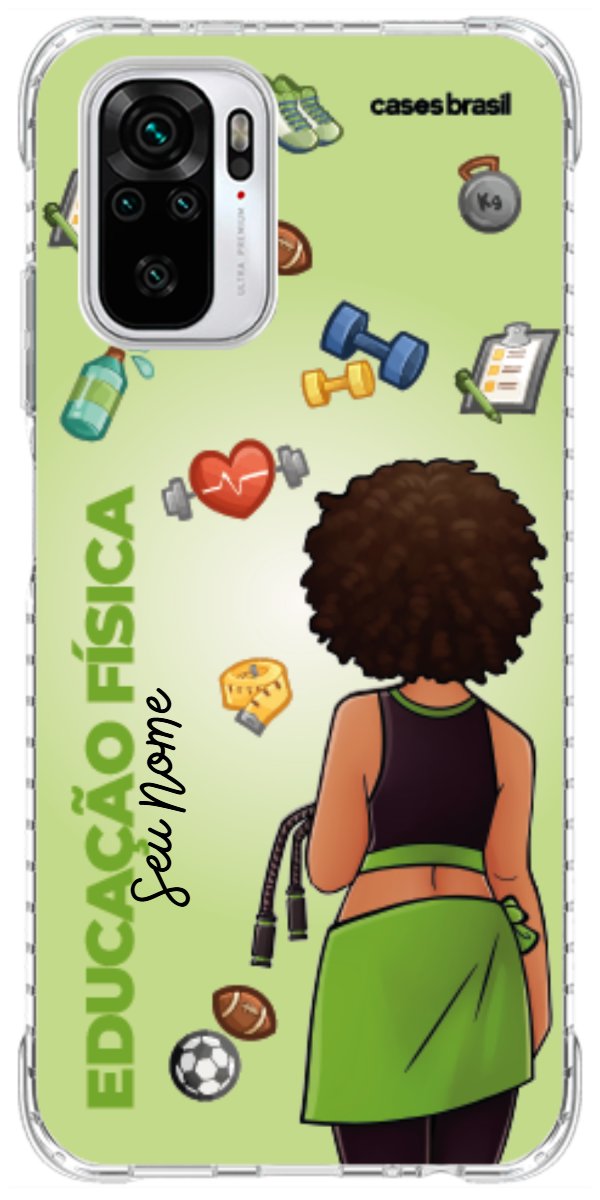 Capinha para celular Educação Física - Boneca Profissão Com Fundo