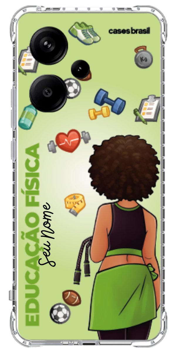 Capinha para celular Educação Física - Boneca Profissão Com Fundo