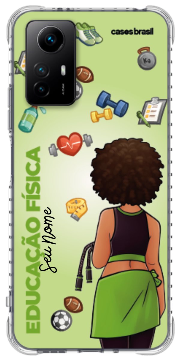 Capinha para celular Educação Física - Boneca Profissão Com Fundo