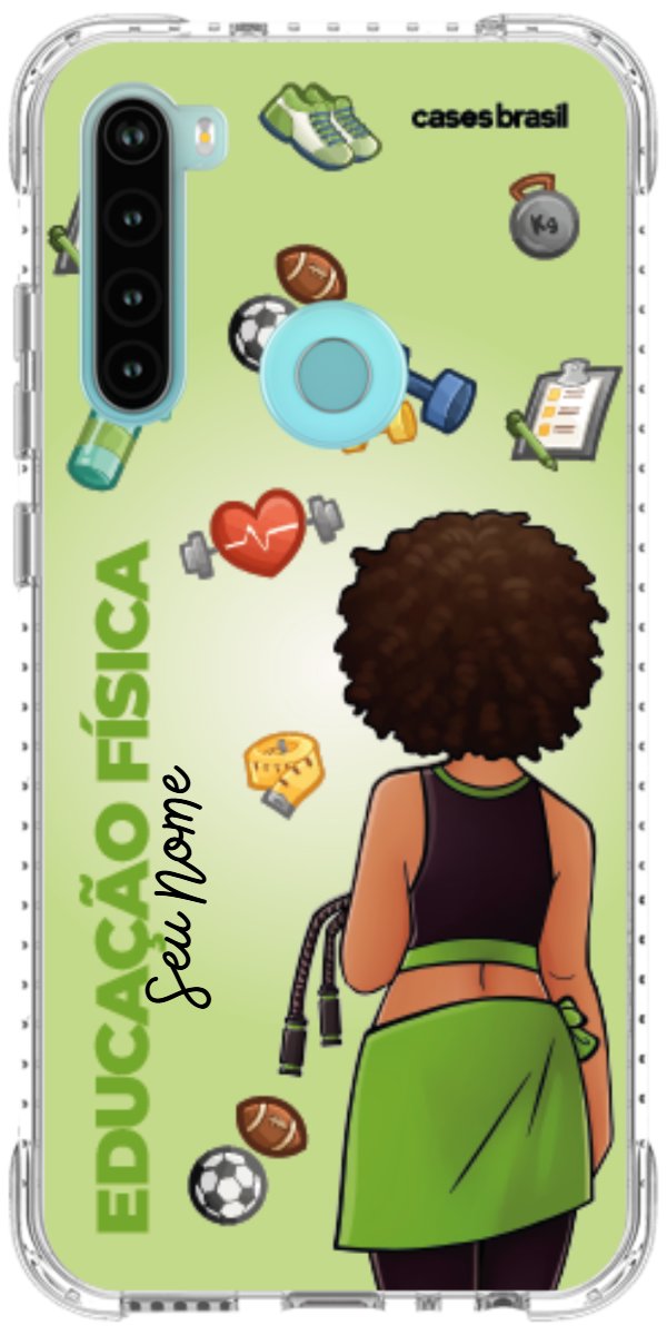 Capinha para celular Educação Física - Boneca Profissão Com Fundo