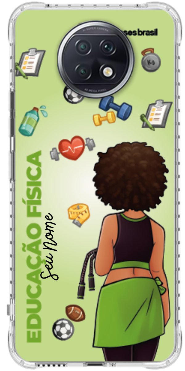 Capinha para celular Educação Física - Boneca Profissão Com Fundo