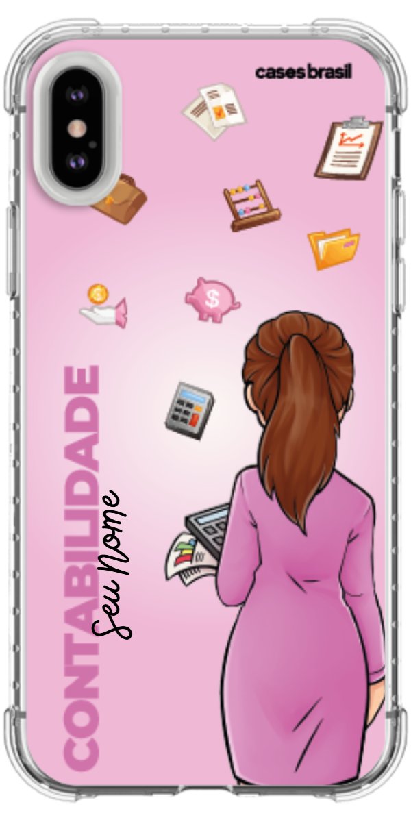 Capinha para Celular Contabilidade - Boneca Profissão Com Fundo