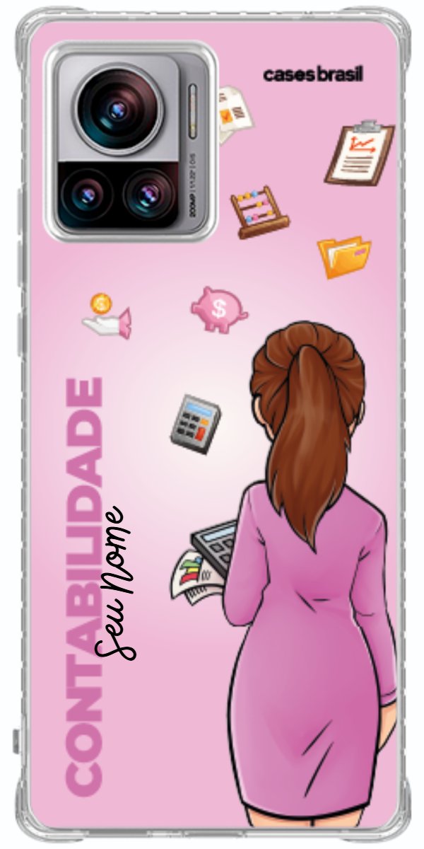 Capinha para Celular Contabilidade - Boneca Profissão Com Fundo
