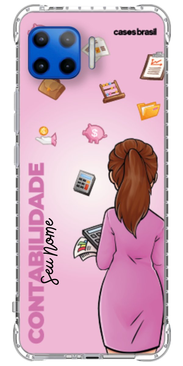 Capinha para Celular Contabilidade - Boneca Profissão Com Fundo