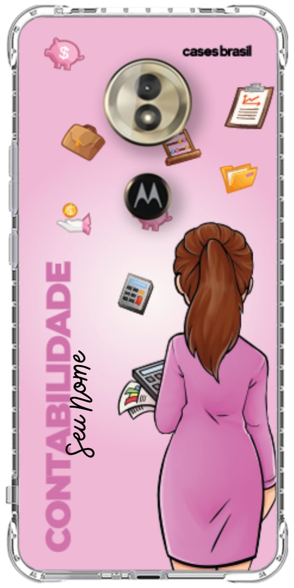Capinha para Celular Contabilidade - Boneca Profissão Com Fundo
