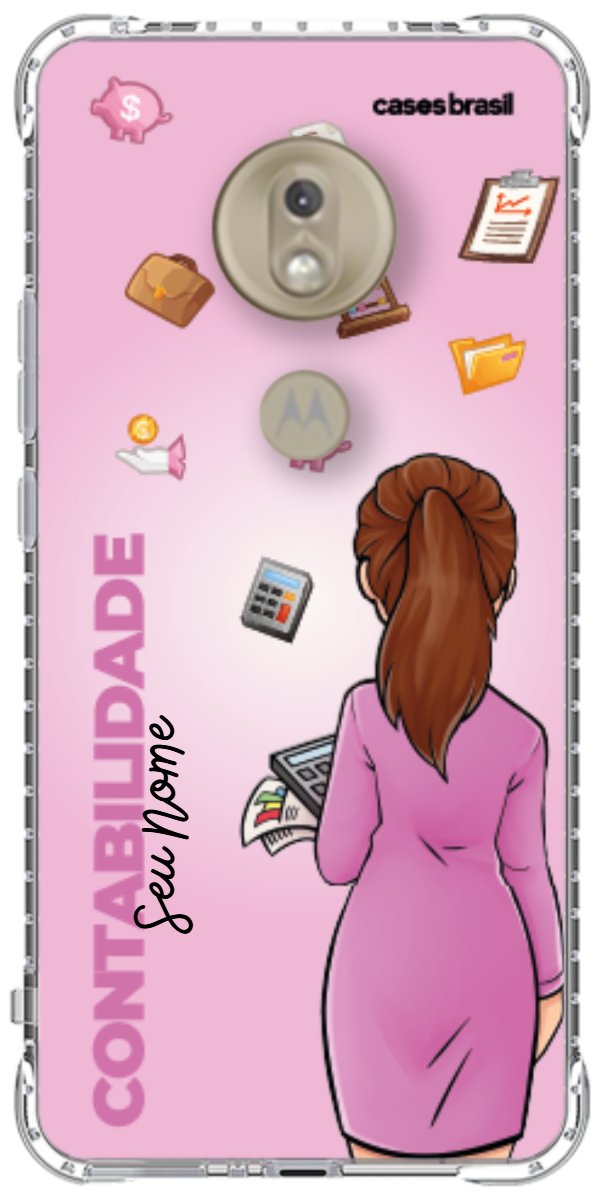 Capinha para Celular Contabilidade - Boneca Profissão Com Fundo