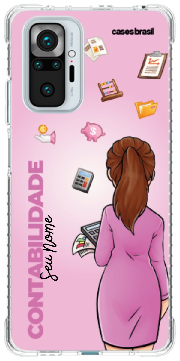 Capinha para Celular Contabilidade - Boneca Profissão Com Fundo