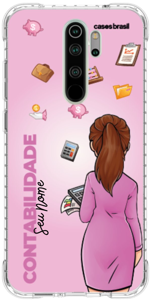 Capinha para Celular Contabilidade - Boneca Profissão Com Fundo