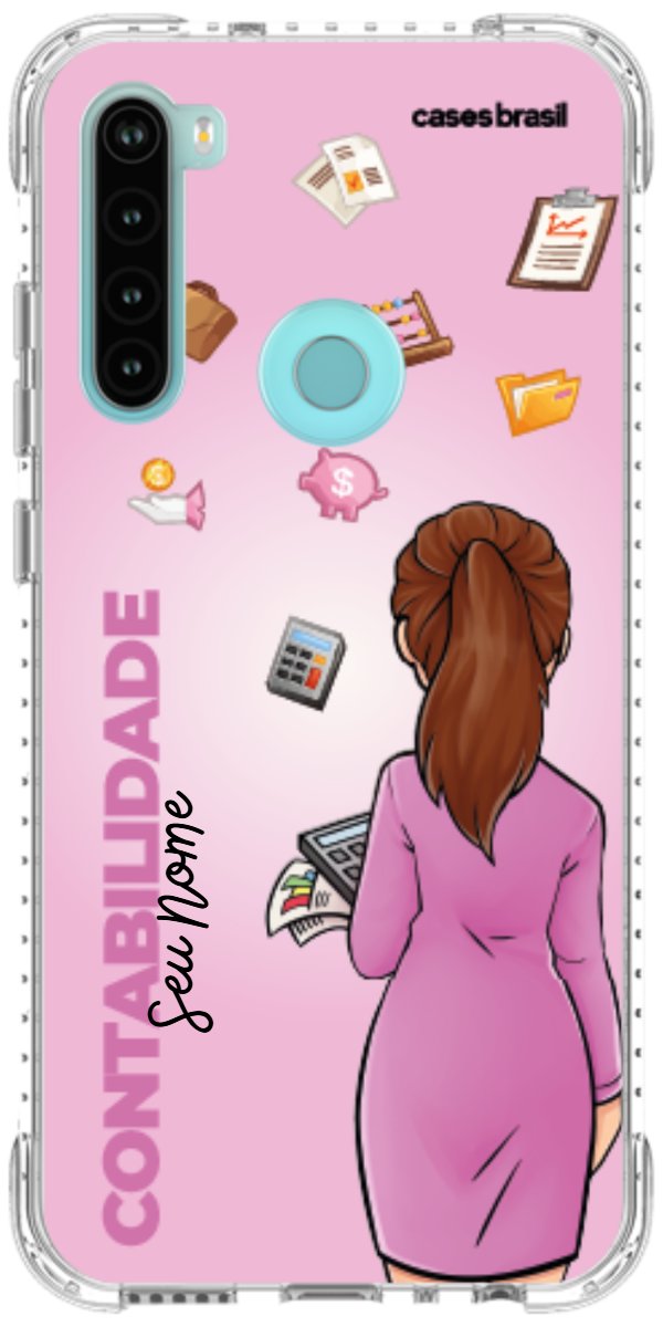 Capinha para Celular Contabilidade - Boneca Profissão Com Fundo