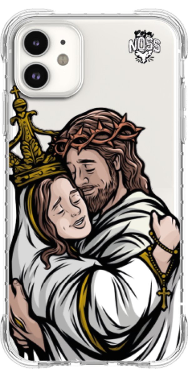 Capinha Para Celular Tudo com Jesus Nada sem Maria