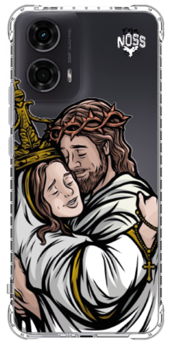 Capinha Para Celular Tudo com Jesus Nada sem Maria