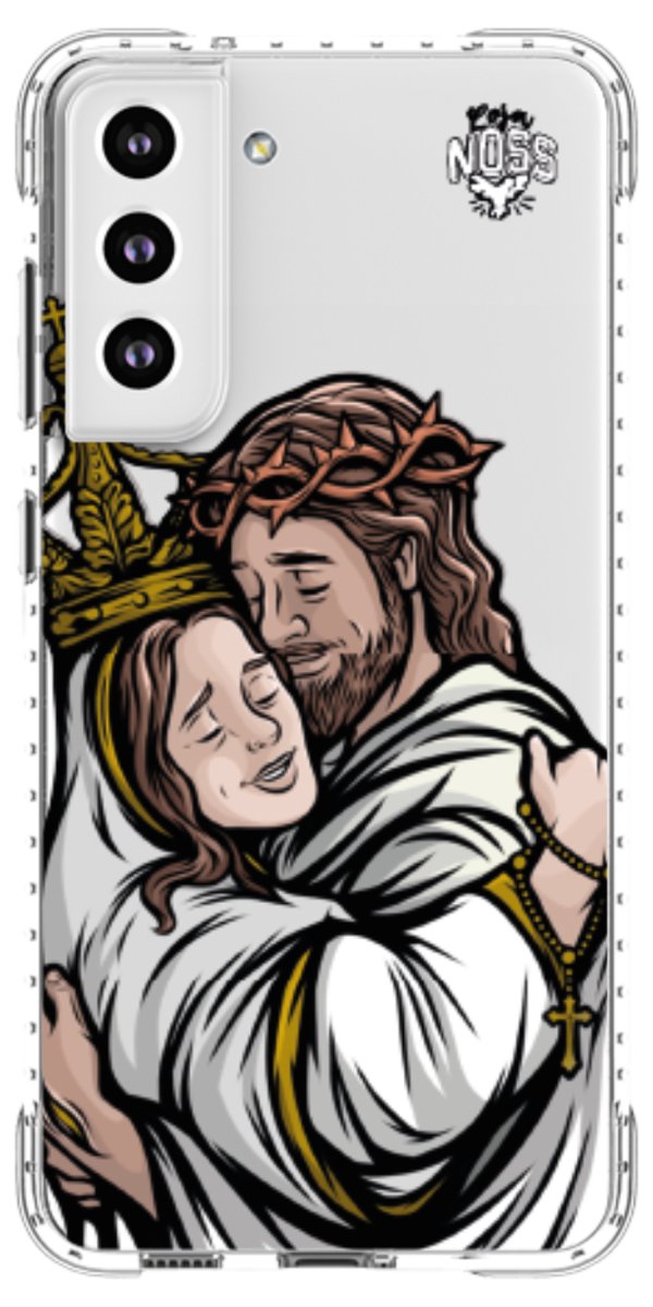 Capinha Para Celular Tudo com Jesus Nada sem Maria