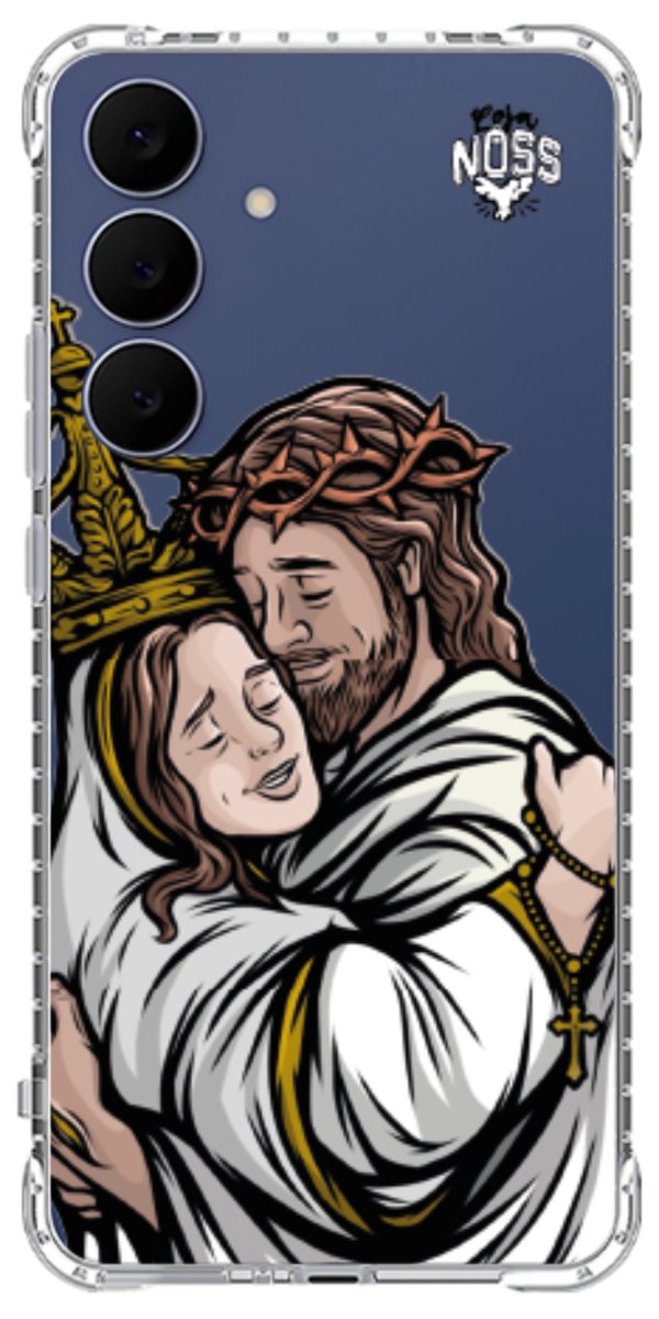 Capinha Para Celular Tudo com Jesus Nada sem Maria