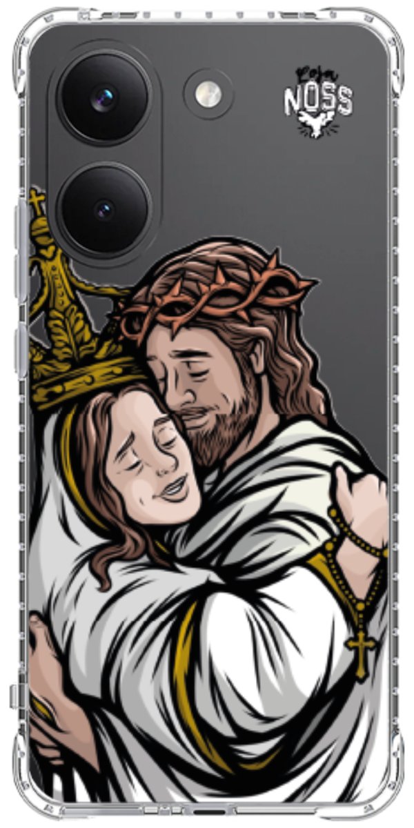 Capinha Para Celular Tudo com Jesus Nada sem Maria