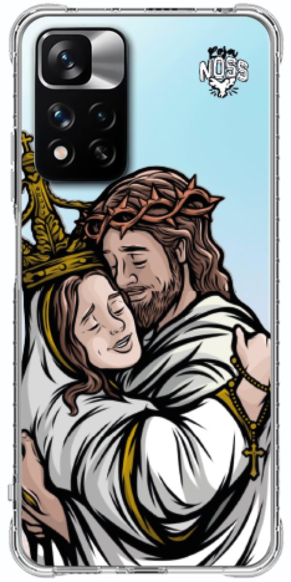 Capinha Para Celular Tudo com Jesus Nada sem Maria
