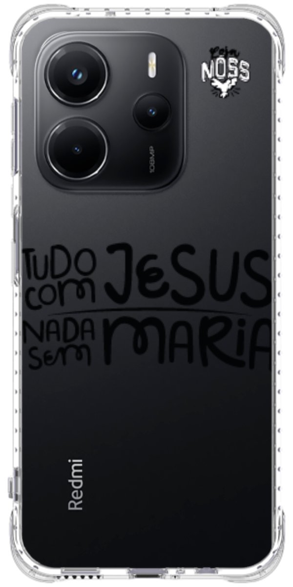 Capinha para Celular Tudo com Jesus Nada sem Maria