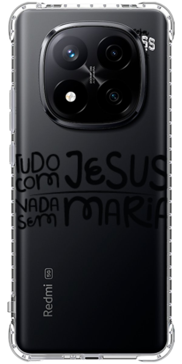 Capinha para Celular Tudo com Jesus Nada sem Maria