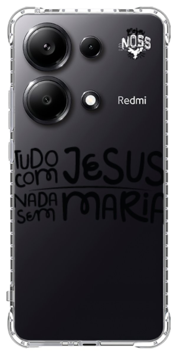 Capinha para Celular Tudo com Jesus Nada sem Maria