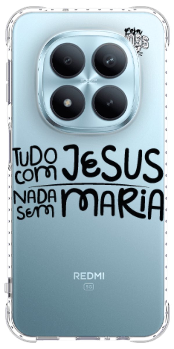 Capinha para Celular Tudo com Jesus Nada sem Maria