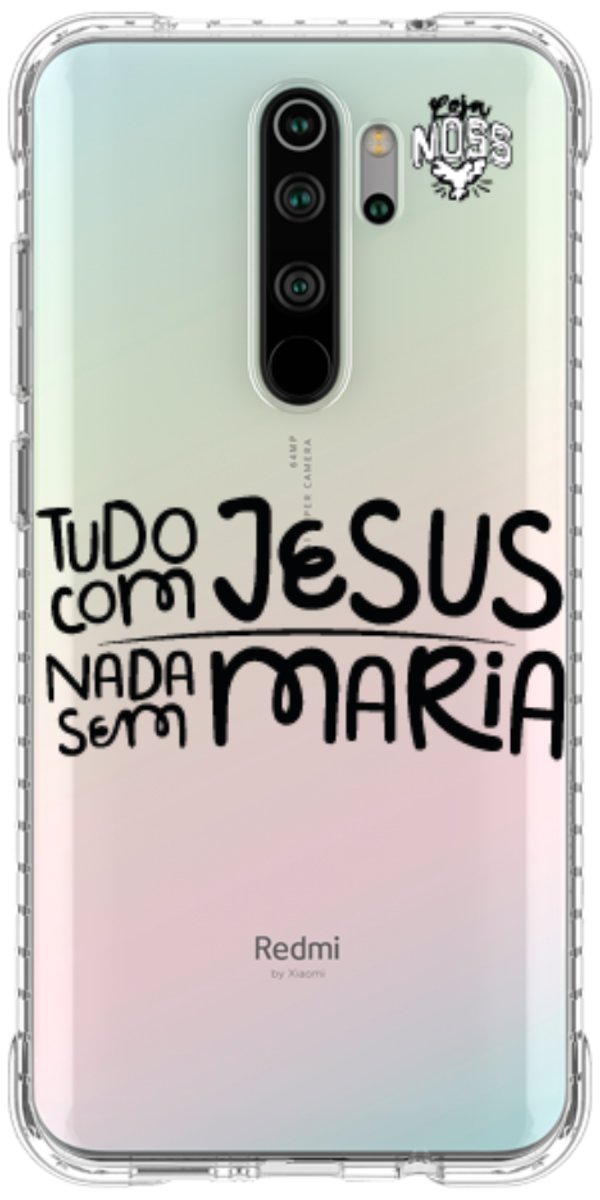 Capinha para Celular Tudo com Jesus Nada sem Maria