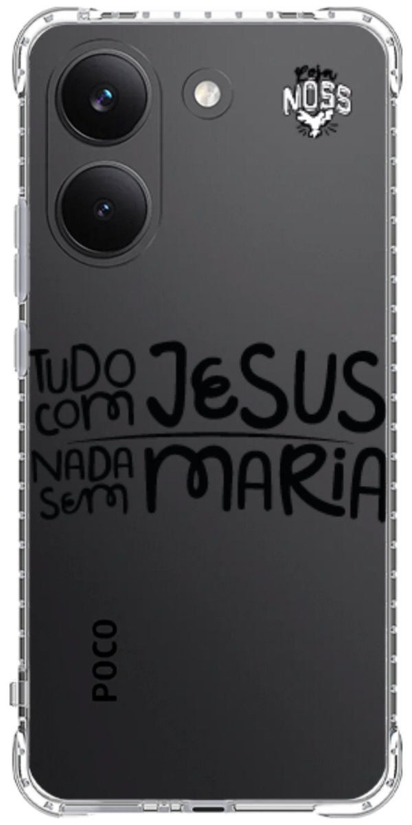 Capinha para Celular Tudo com Jesus Nada sem Maria